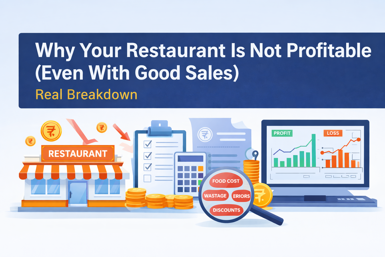 Restaurant profit problem breakdown India high sales low profit
