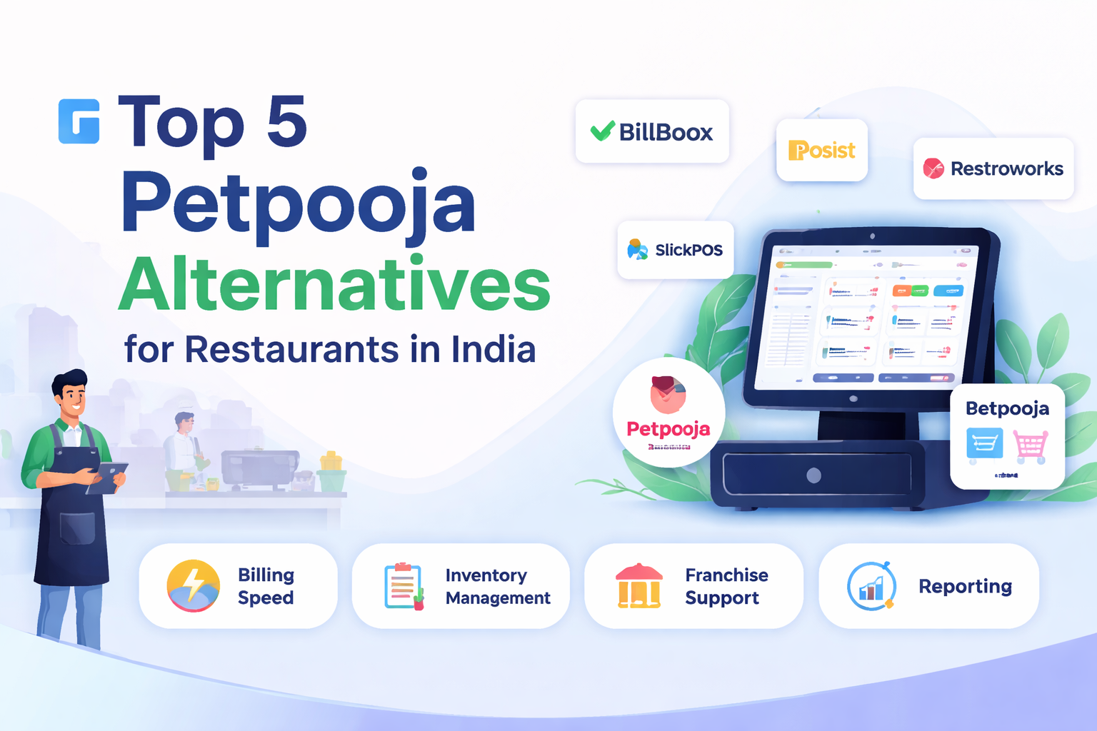 Petpooja alternatives comparison for restaurant POS software in India