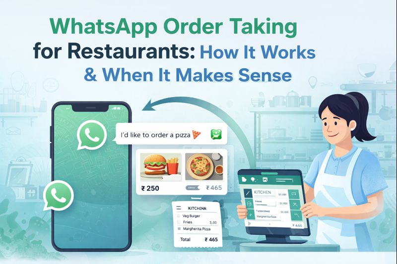 WhatsApp order taking process for restaurants using POS system