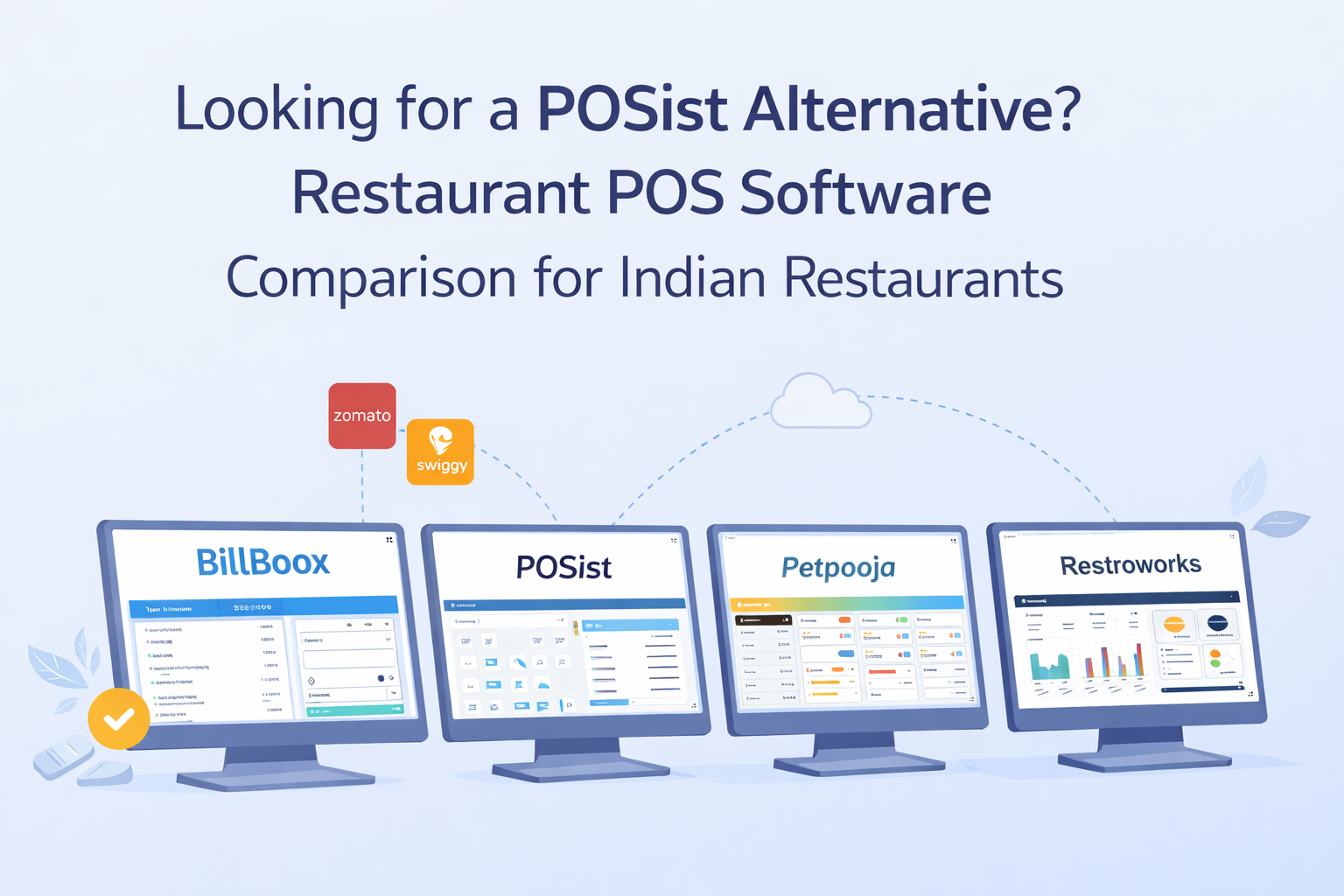 Restroworks alternative restaurant POS software comparison for restaurants in India