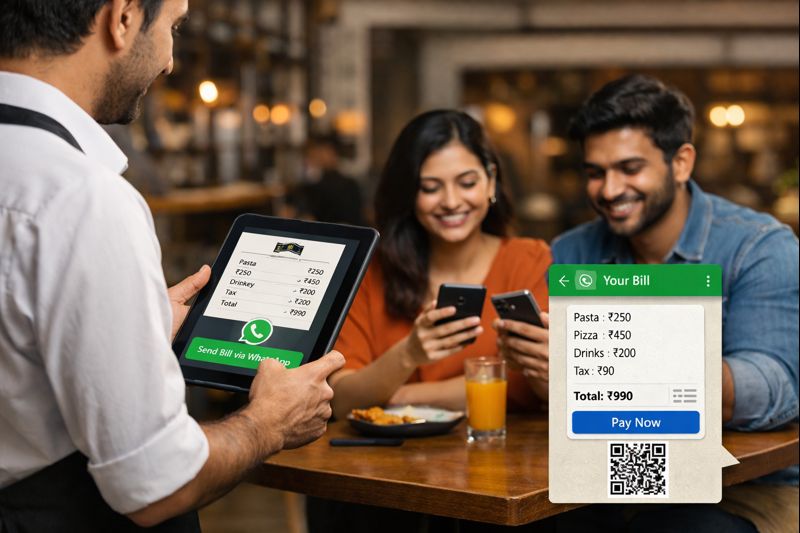 WhatsApp billing for restaurants improving payment speed